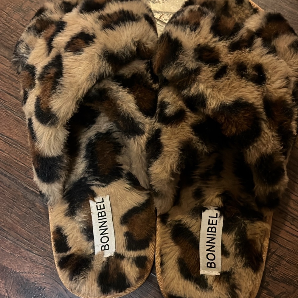 Bonnibel Animal Print Faux Fur Slippers
